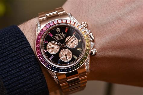 rolex watches daytona rainbow replica|rolex daytona rainbow everose gold.